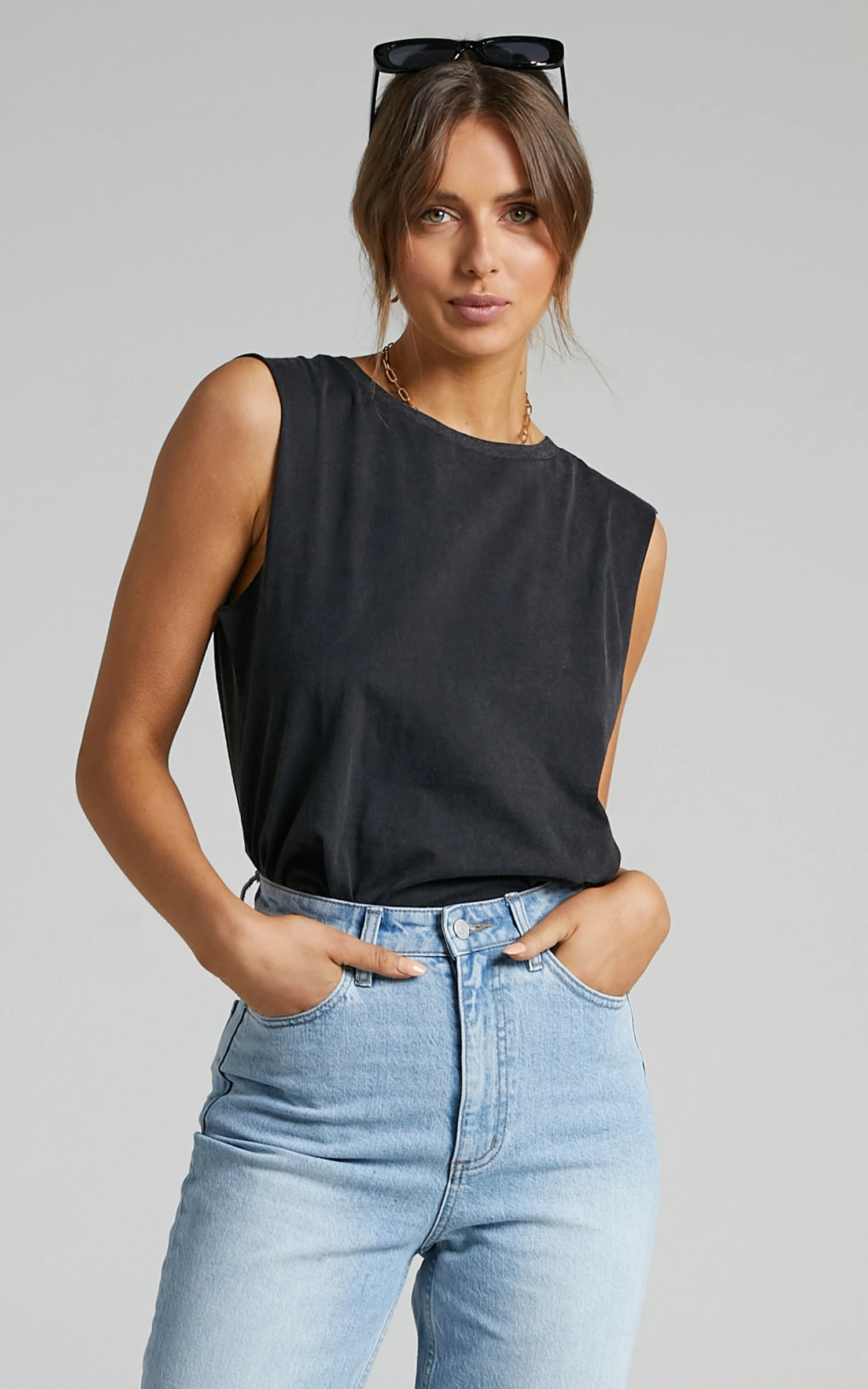 Showpo Gia Tee In Washed Black 2 Showpo Gia Tee In Washed Black - Image 2