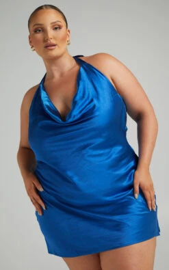 Showpo Waverly Cowl Neck Halter Mini Dress In Cobalt 11 Showpo Waverly Cowl Neck Halter Mini Dress In Cobalt -Showpo Women's Clothing Store 08.02.22 Riley x Sarah x Anthony85587