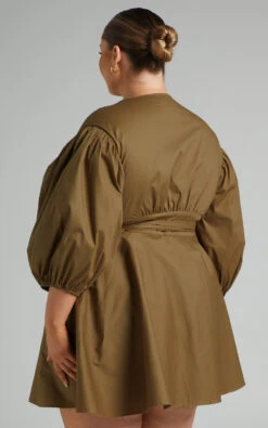 Showpo Zyla Puff Sleeve Wrap Mini Dress In Olive 16 Showpo Zyla Puff Sleeve Wrap Mini Dress In Olive -Showpo Women's Clothing Store 08.02.22 Riley x Sarah x Anthony86520