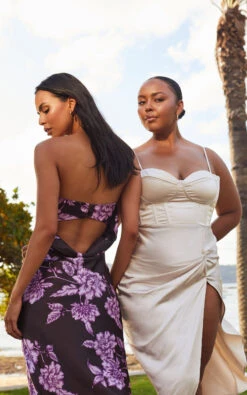 Showpo Mikaila Midi Dress - Knot Front Split Corset Dress In Oyster 12 Showpo Mikaila Midi Dress - Knot Front Split Corset Dress In Oyster -Showpo Women's Clothing Store 09 1006