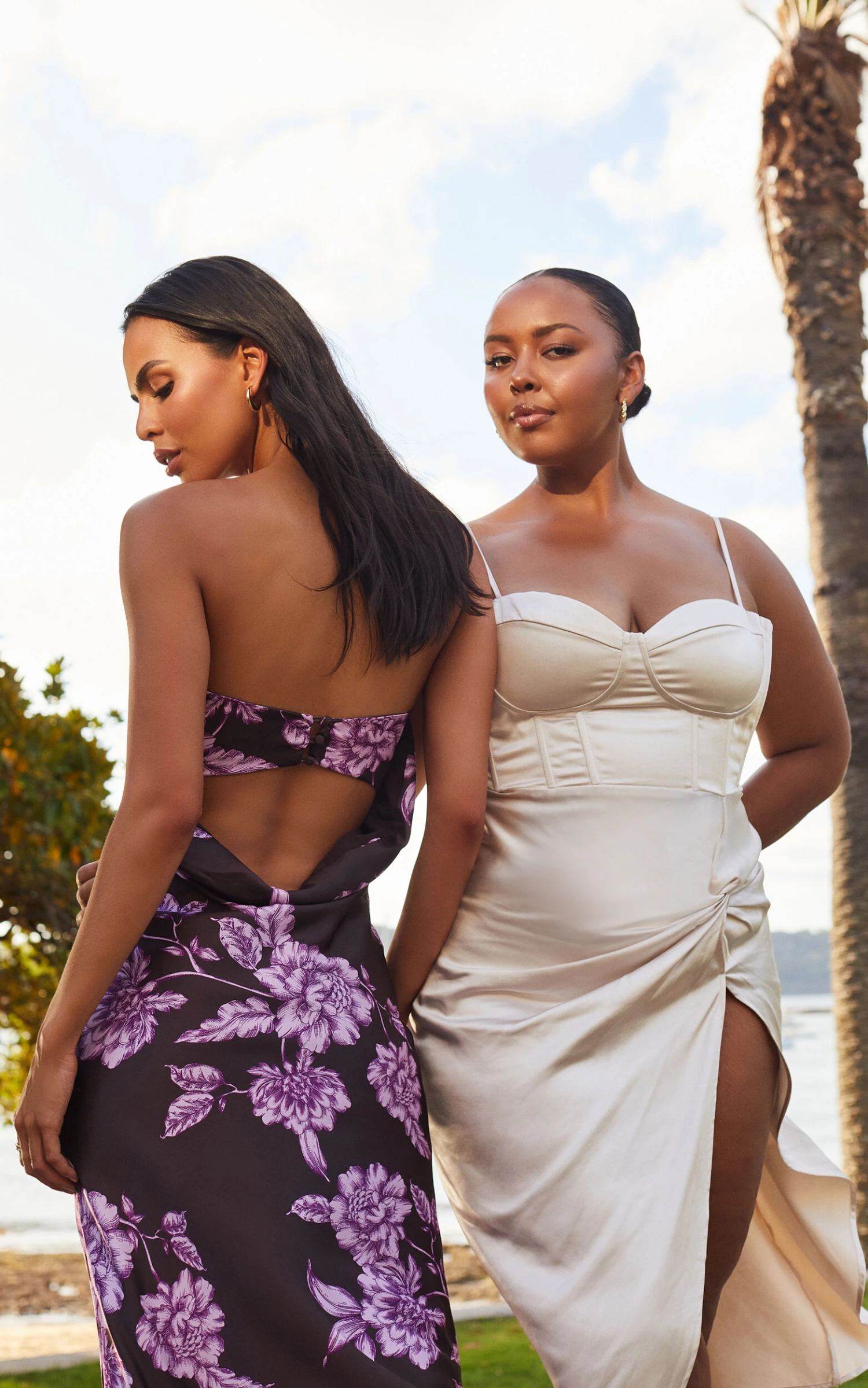 Showpo Mikaila Midi Dress - Knot Front Split Corset Dress In Oyster 4 Showpo Mikaila Midi Dress - Knot Front Split Corset Dress In Oyster - Image 4