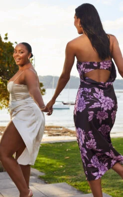 Showpo Charlita Midi Dress - Strapless Cowl Back Dress In Purple Floral 12 Showpo Charlita Midi Dress - Strapless Cowl Back Dress In Purple Floral -Showpo Women's Clothing Store 09 1038