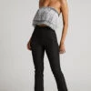 Showpo Andriya Pants - High Waisted Fitted Kick Flare Pants In Black