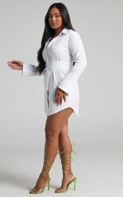 Showpo Ichia Corset Mini Shirt Dress In White 22 Showpo Ichia Corset Mini Shirt Dress In White -Showpo Women's Clothing Store 1.Ichia Corset Shirt Dress in White 2528SD22040080012529 1