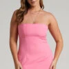 Showpo Sharmiel Removable Straps Bodycon Mini Dress In Pink