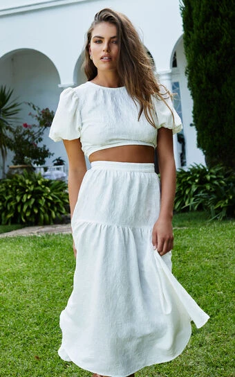 Showpo LEILIA TWO PIECE SET In White 1 Showpo LEILIA TWO PIECE SET In White