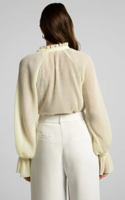 Showpo Kerray Top - V Neck Long Sleeve Pleated Top In Cream 15 Showpo Kerray Top - V Neck Long Sleeve Pleated Top In Cream -Showpo Women's Clothing Store 18.04.23 Angie x Nat x Casey72552
