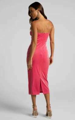 Showpo Cerena Strapless Bustier Midi Dress In Bubblegum Pink -Showpo Women's Clothing Store 18.04.23 Angie x Nat x Casey72921