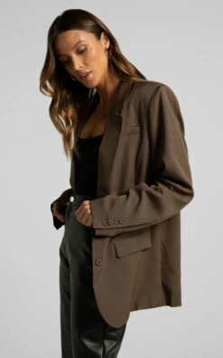 Showpo Patsy Blazer - Oversized Fit Blazer In Dark Olive 12 Showpo Patsy Blazer - Oversized Fit Blazer In Dark Olive -Showpo Women's Clothing Store 18.04.23 Angie x Nat x Casey73102