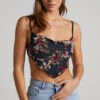 Showpo Jessell Top - Cowl Neck Bandana Cami In Black Floral