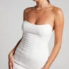 Showpo Arden Mini Dress - Strapless Bodycon Corset Dress In White