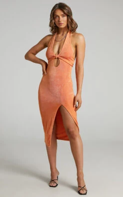 Showpo Bethany Halter Dress In Orange 11 Showpo Bethany Halter Dress In Orange -Showpo Women's Clothing Store 1 Bethany Halter Dress in Orange 2528SD21080062012529 61