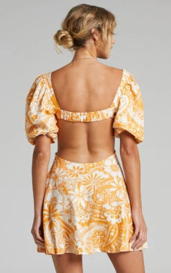 Showpo Gyah Balloon Sleeve Mini Dress In Rust Paisley 11 Showpo Gyah Balloon Sleeve Mini Dress In Rust Paisley -Showpo Women's Clothing Store 2.GYAH oversized balloon sleeve Mini dress with in Rust Paisley 2528SD22010133012529 6