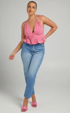 Showpo Evangie Double Strap Peplum Top In Pink 11 Showpo Evangie Double Strap Peplum Top In Pink -Showpo Women's Clothing Store 2.MIKAYLA X LUCY X ANTHONY 17.11.2146487