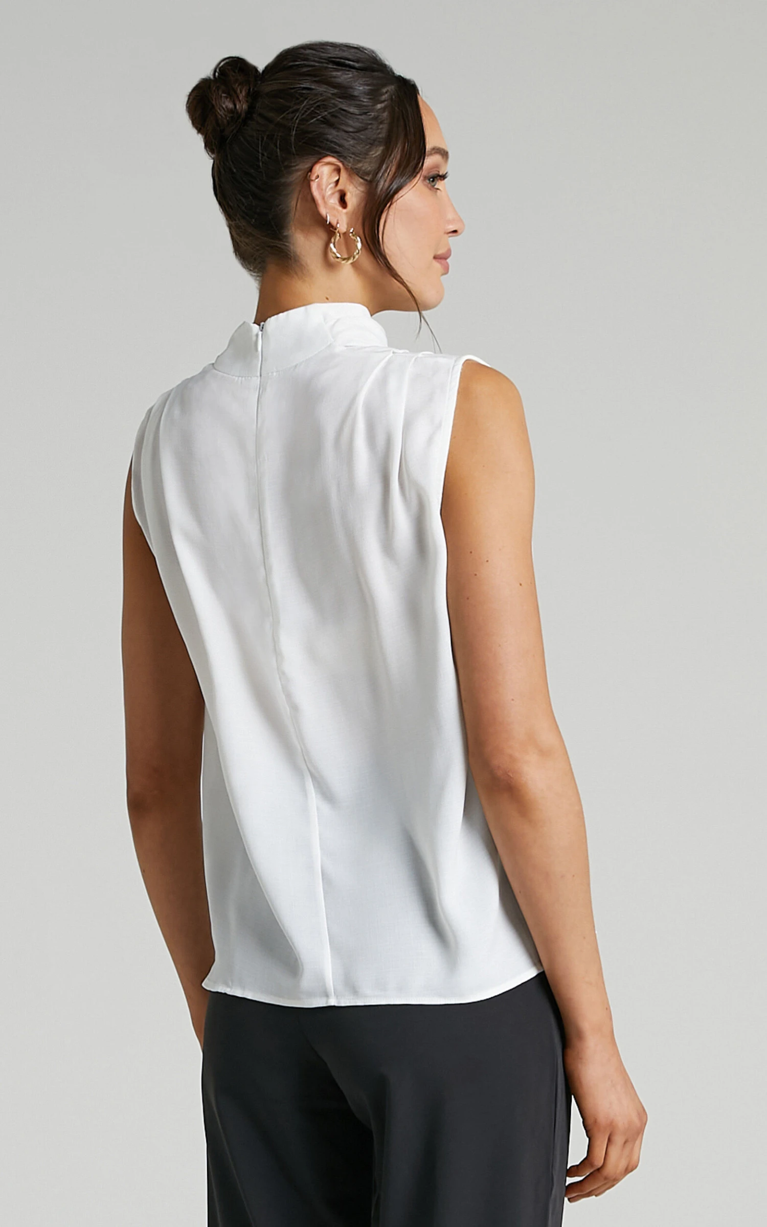 Showpo Arianae High Neck Top In White 9 Showpo Arianae High Neck Top In White - Image 9