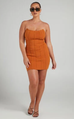 Showpo Cianna Panelled Mini Dress In Camel 11 Showpo Cianna Panelled Mini Dress In Camel -Showpo Women's Clothing Store 29.09.21 Mikayla x Lucy x Anthony10535