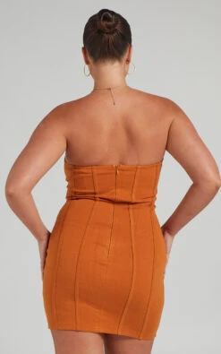 Showpo Cianna Panelled Mini Dress In Camel 16 Showpo Cianna Panelled Mini Dress In Camel -Showpo Women's Clothing Store 29.09.21 Mikayla x Lucy x Anthony10555