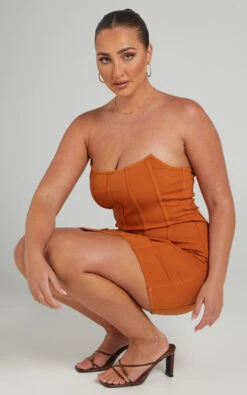 Showpo Cianna Panelled Mini Dress In Camel 12 Showpo Cianna Panelled Mini Dress In Camel -Showpo Women's Clothing Store 29.09.21 Mikayla x Lucy x Anthony10564