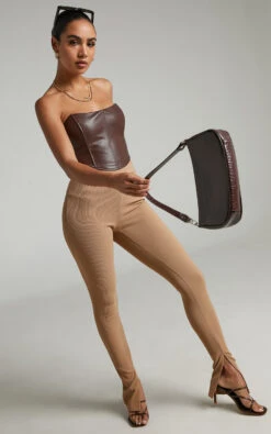 Showpo Aspen - High Waisted Split Hem Jersey Pants In Camel 11 Showpo Aspen - High Waisted Split Hem Jersey Pants In Camel -Showpo Women's Clothing Store 2 Aspen Split Hem Jersey Pants in Beige 2528SB21070043022529 8