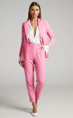 Showpo Hermie Single Breasted Blazer In Pink 12 Showpo Hermie Single Breasted Blazer In Pink -Showpo Women's Clothing Store 2 Hermie Single Breasted Blazer in Pink 2528SO22010002052529 1
