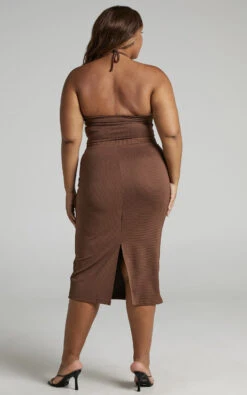 Showpo Khana Bodycon Midi Skirt In Chocolate -Showpo Women's Clothing Store 2 Khana Bodycon Midi Skirt in Chocolate 2528SB22040036022529 2