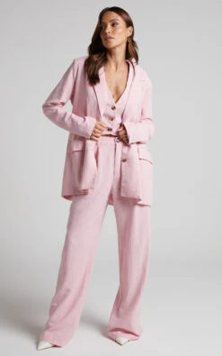 Showpo Larissa Blazer - Relaxed Single Breasted Blazer In Musk -Showpo Women's Clothing Store 2 Larissa Relaxed Single Breasted Blazer in Musk 2528SO22080003032529