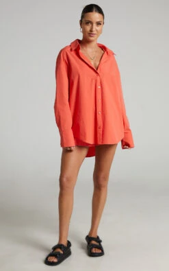 Showpo Terah Shirt In Oxy Fire -Showpo Women's Clothing Store 2 Terah Shirt in Oxy Red 2528ST21040010062529 10