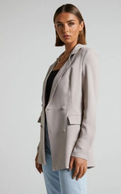 Showpo Quick To Win Blazer In Stone 11 Showpo Quick To Win Blazer In Stone -Showpo Women's Clothing Store 2 Quick To Win Blazer in Stone 3