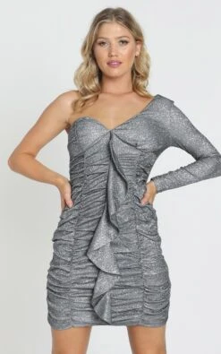 Showpo Saskia Dress In Black Glitter -Showpo Women's Clothing Store 2 saskiadressinblackglitter