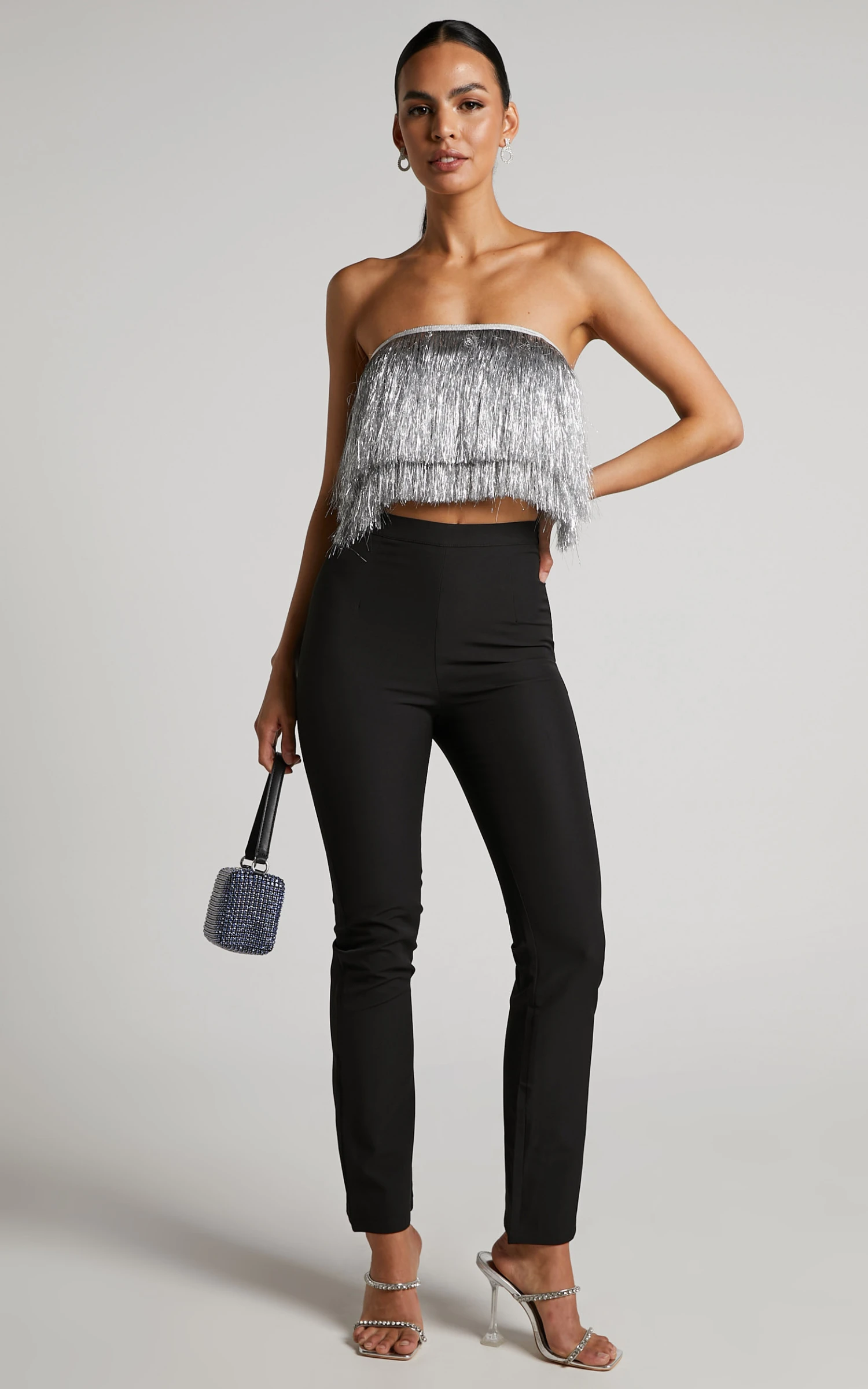 Showpo Andriya Pants - High Waisted Fitted Kick Flare Pants In Black 5 Showpo Andriya Pants - High Waisted Fitted Kick Flare Pants In Black - Image 5