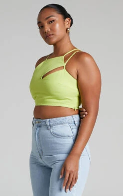 Showpo Patchico Split Bust Crop Top In Lime 12 Showpo Patchico Split Bust Crop Top In Lime -Showpo Women's Clothing Store 3.Patchico Split Bust Crop Top in Lime 2528ST21120004022529 4