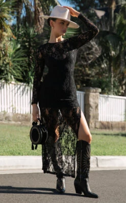 Showpo Iroshani Long Sleeve Lace Maxi Dress With Mini Slip Dress In Black 13 Showpo Iroshani Long Sleeve Lace Maxi Dress With Mini Slip Dress In Black -Showpo Women's Clothing Store 351A2506