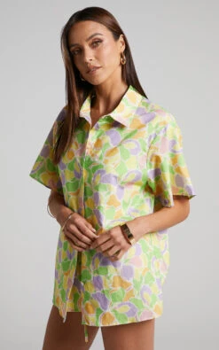 Showpo Fresca Two Piece Set - Button Up Shirt And Shorts In Fresca Print 10 Showpo Fresca Two Piece Set - Button Up Shirt And Shorts In Fresca Print -Showpo Women's Clothing Store 3 Fresca Shirt and Short Set in Fresca Print 2528SC22090004012529 7