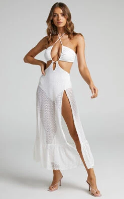 Showpo Kailyn Halter Slit Midi Dress In Cream 12 Showpo Kailyn Halter Slit Midi Dress In Cream -Showpo Women's Clothing Store 3 Kailyn halter slit midi dress in Cream 2528SD22030135022529 10