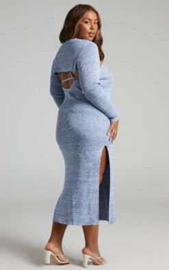 Showpo Merithel Ribbed Knit Long Sleeve Shrug Top In Space Dye Blue 15 Showpo Merithel Ribbed Knit Long Sleeve Shrug Top In Space Dye Blue -Showpo Women's Clothing Store 3 MERITHEL Long Sleeve Shrug Top 2528ST220200432529 2