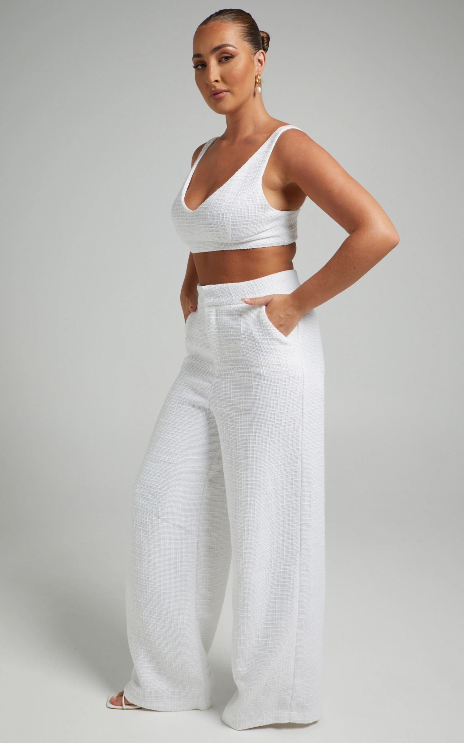 Showpo Adelaide Two Piece Wide Leg Set In White 6 Showpo Adelaide Two Piece Wide Leg Set In White - Image 6