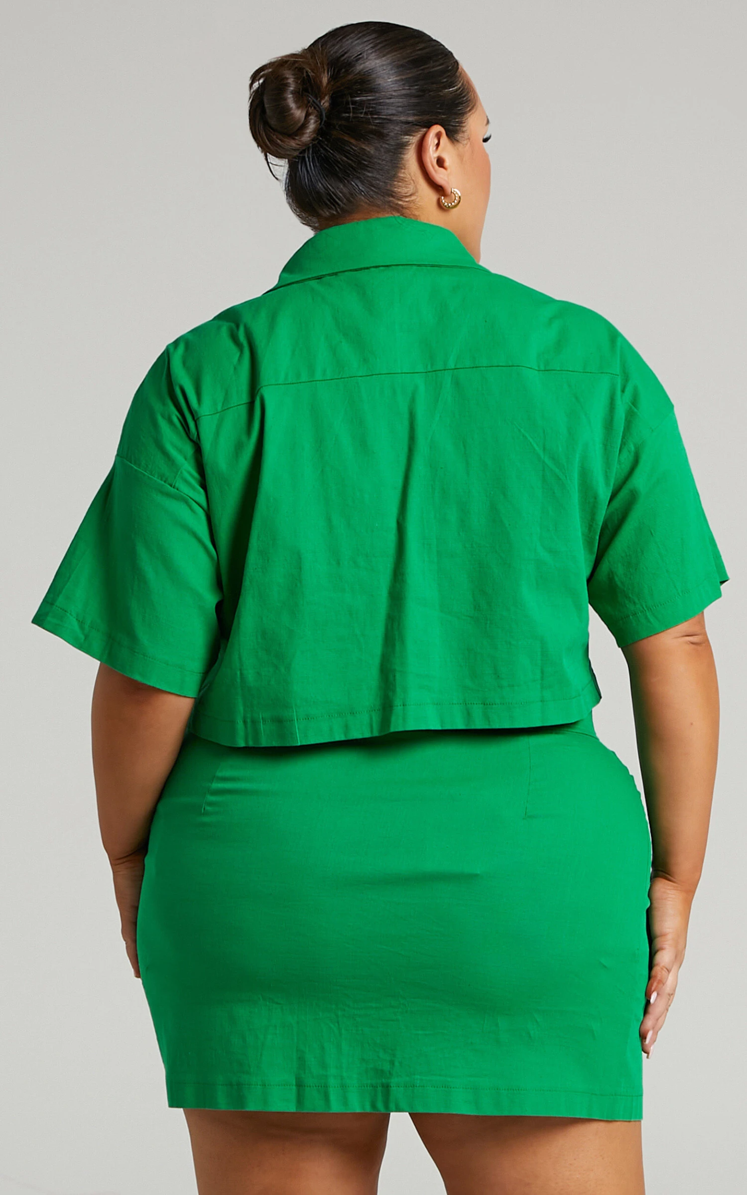 Showpo Navine Button Front Crop Top And Cargo Pocket Mini Skirt Two Piece Set In Green 7 Showpo Navine Button Front Crop Top And Cargo Pocket Mini Skirt Two Piece Set In Green - Image 7