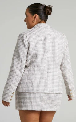 Showpo Prescy Double Boucle Breasted Tweed Blazer In Sand 15 Showpo Prescy Double Boucle Breasted Tweed Blazer In Sand -Showpo Women's Clothing Store 3 Prescy Double Breasted Tweed Blazer in Sand 2528SO21080012022529 4