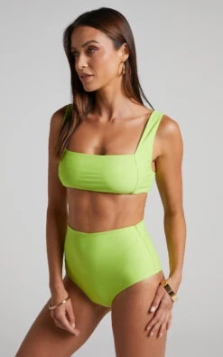 Showpo Fresca Bikini Top - Recycled Nylon Square Neck Top In Lime 10 Showpo Fresca Bikini Top - Recycled Nylon Square Neck Top In Lime -Showpo Women's Clothing Store 3 Recycled Nylon Fresca Square Neck Bikini Top in Lime 2528SS22090005022529 5