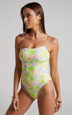 Showpo Maldives One Piece - Recycled Nylon Asymmetric One Shoulder Swimsuit In Fresca Print -Showpo Women's Clothing Store 3 Recycled Nylon Madlives Asym one Piece in Fresca Print 2528SS22090020022529 8