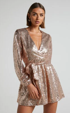 Showpo Three Of Us Dress In Gold Sequin 13 Showpo Three Of Us Dress In Gold Sequin -Showpo Women's Clothing Store 3 Three Of Us Dress in Gold Sequin 3