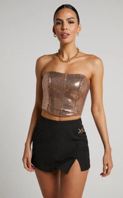 Showpo Andriya Skort - Ring Detail Split Mini Skort In Black 13 Showpo Andriya Skort - Ring Detail Split Mini Skort In Black -Showpo Women's Clothing Store 4 6