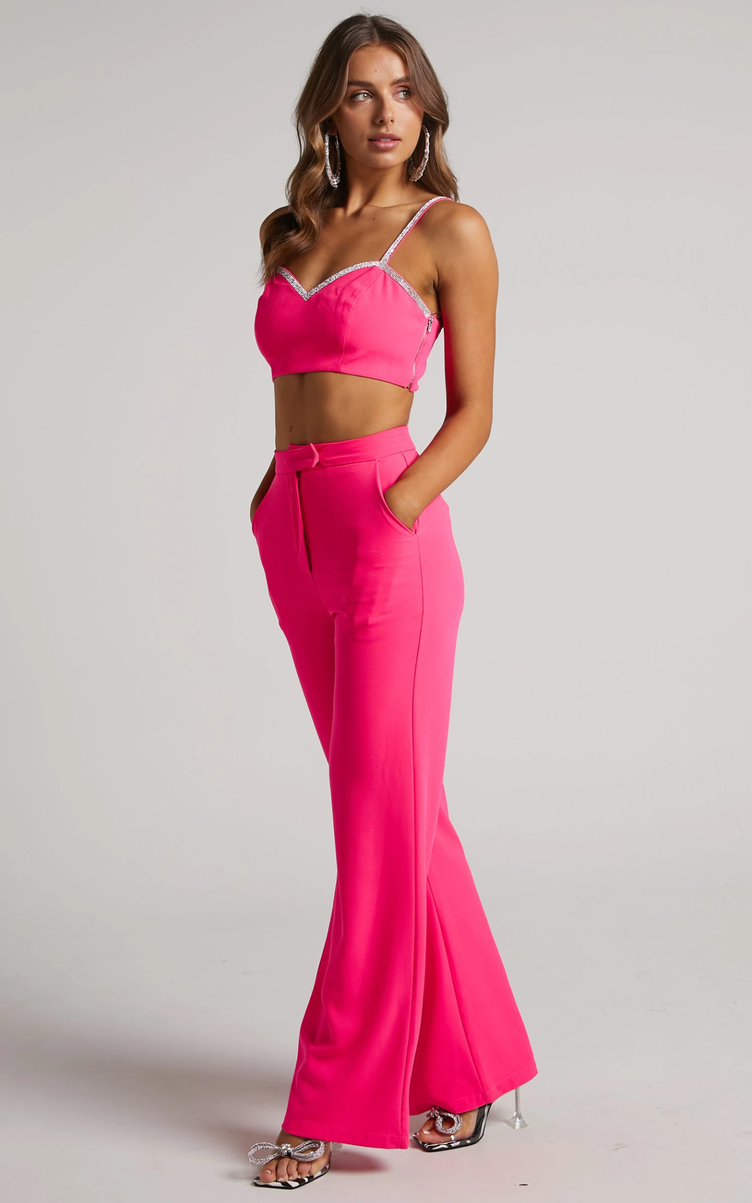 Showpo Kimmay Pants - High Waisted Tailored Straight Leg Pants In Hot Pink 5 Showpo Kimmay Pants - High Waisted Tailored Straight Leg Pants In Hot Pink - Image 5