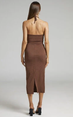 Showpo Khana Bodycon Midi Skirt In Chocolate -Showpo Women's Clothing Store 4.Khana Bodycon Midi Skirt in Chocolate 2528SB22040036022529 2