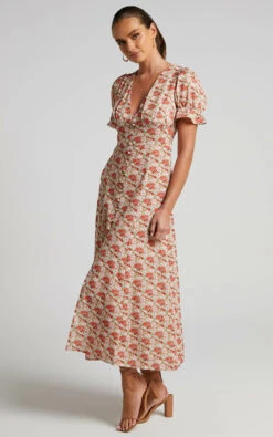 Showpo Adalina Maxi Dress - Short Puff Sleeve Button Down Dress In Pink Floral 11 Showpo Adalina Maxi Dress - Short Puff Sleeve Button Down Dress In Pink Floral -Showpo Women's Clothing Store 4 Adalina Short Puff Sleeve Button Down Maxi Dress in Pink Floral 2528SD22030001022529 2