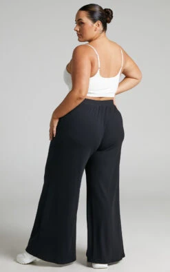 Showpo Amalthea - High Waisted Wide Leg Pant In Jersey Rib In Black 11 Showpo Amalthea - High Waisted Wide Leg Pant In Jersey Rib In Black -Showpo Women's Clothing Store 4 Amalthea Wide Leg Pant in Rib Knit in Black 2528SB22010025022529 2