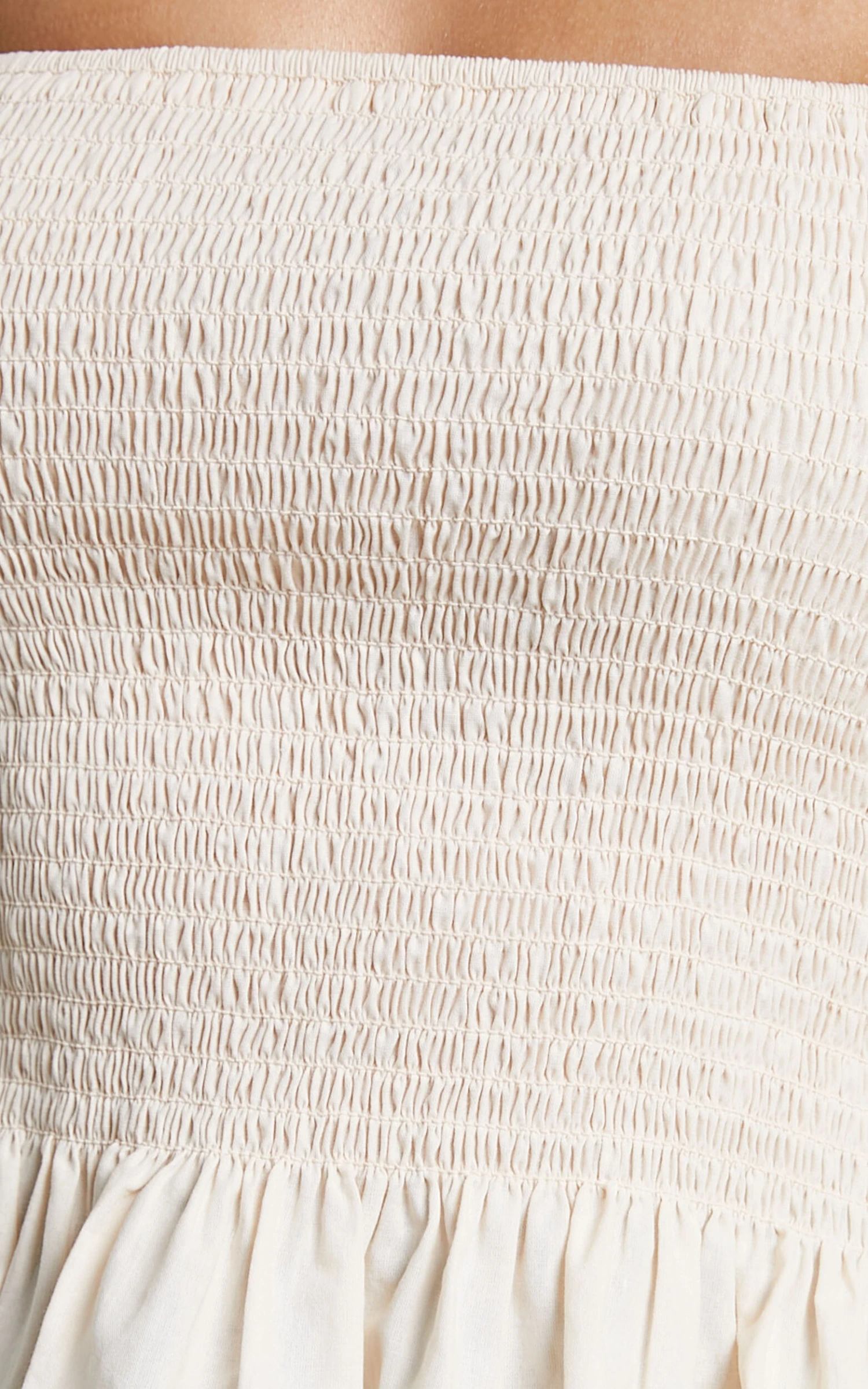 Showpo Cherisa Shirred Bodice Top With Frill Sleeves In Cream 5 Showpo Cherisa Shirred Bodice Top With Frill Sleeves In Cream - Image 5