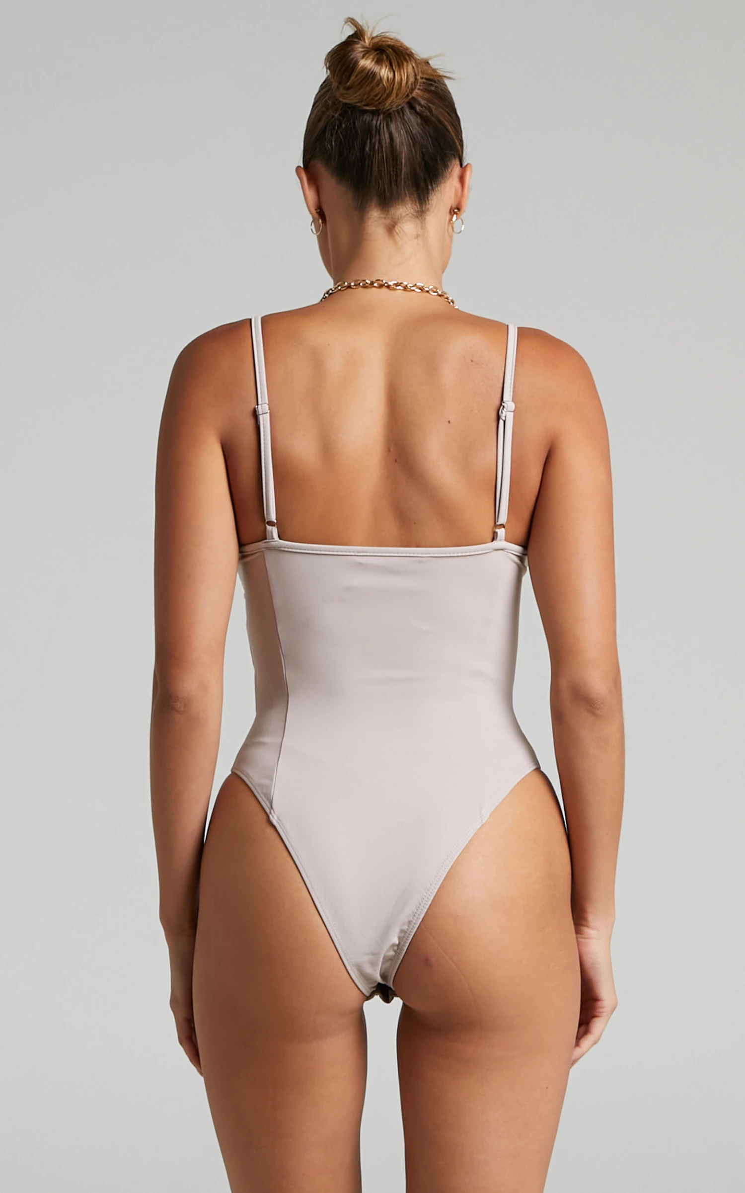 Showpo Daramie Underbust Detail Bodysuit In Sand 5 Showpo Daramie Underbust Detail Bodysuit In Sand - Image 5
