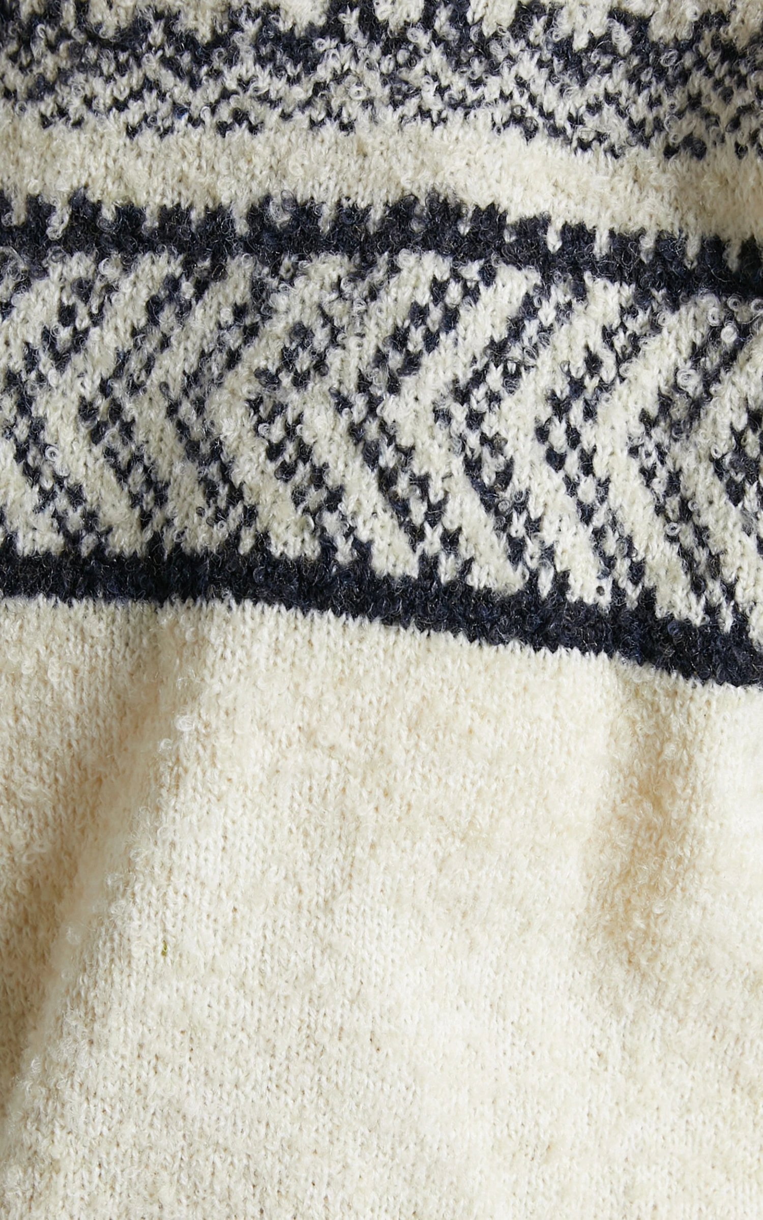 Showpo Lisenka Patterned Heavy Weight Knit Jumper In Black/Cream - Image 5