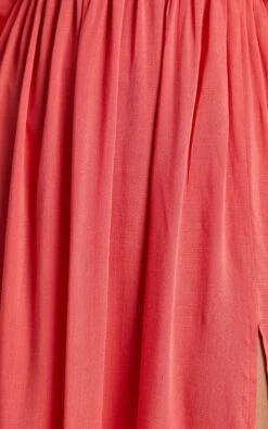 Showpo Phillipha Underbust Tie Angel Sleeve Maxi Dress In Watermelon -Showpo Women's Clothing Store 4 Phillipha Underbust Tie Angel Sleeve Maxi Dress in Watermelon 2528SD21120061032529 5